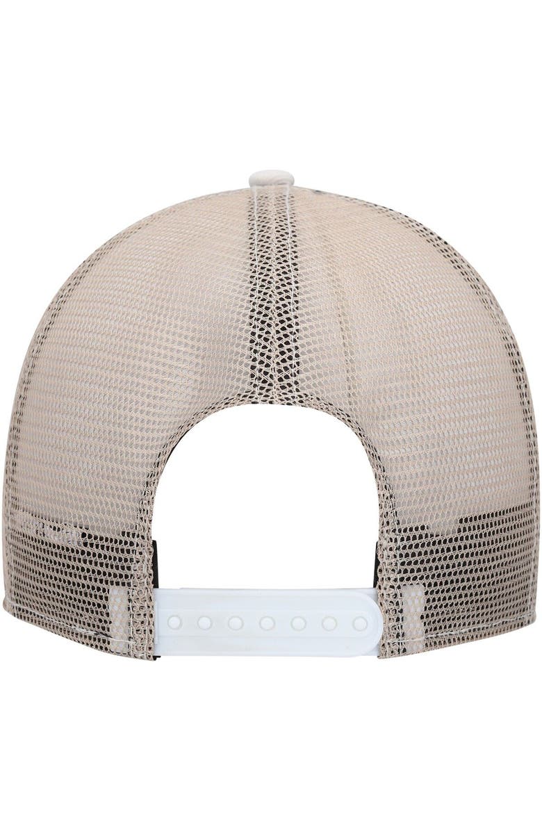 New Era Men's New Era Natural Oakland Athletics Retro Beachin' Patch A-Frame Trucker 9FIFTY Snapback Hat, Alternate, color, Natural