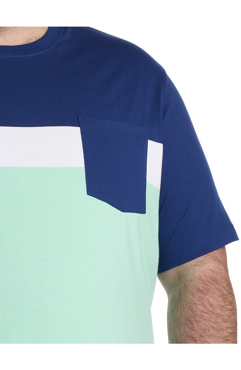Harbor Bay by DXL Big & Tall Colorblock Pocket T-Shirt, Alternate, color, Navy Green