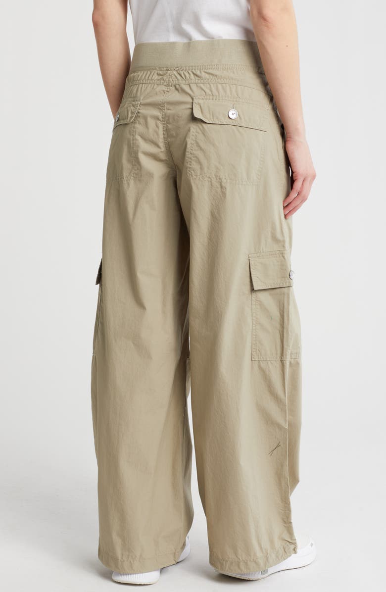 DKNY High Waist Straight Leg Cotton Cargo Pants, Alternate, color, Vintage Khaki