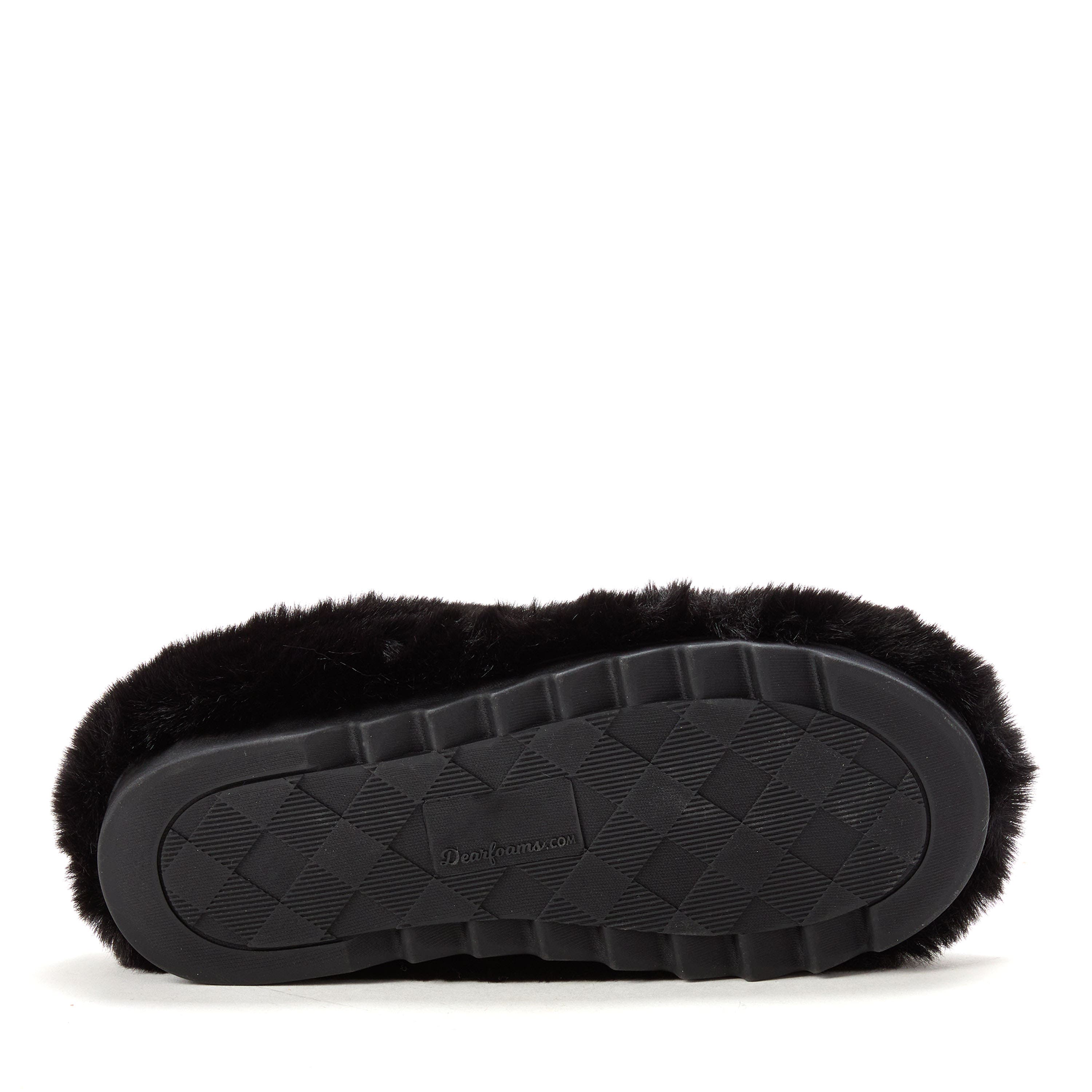 Annabelle Pile Clog With Embellishment Slippers, Alternate, color, BLACK