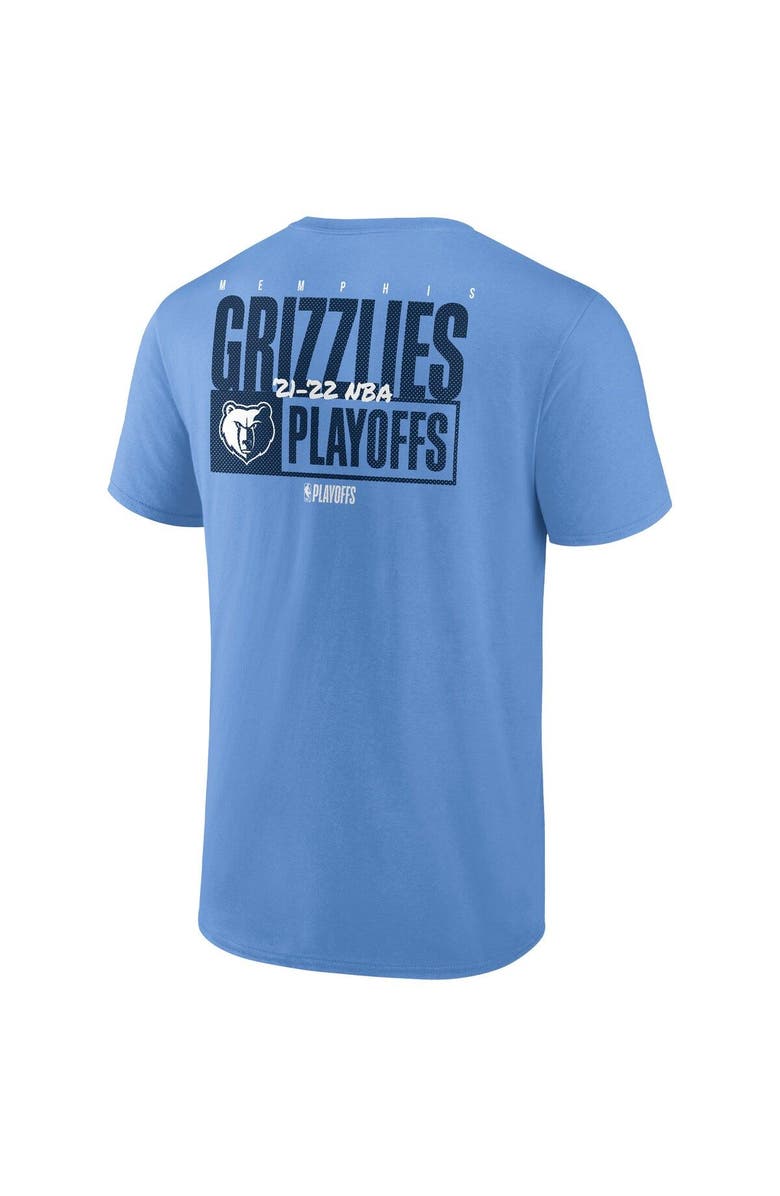 FANATICS Men's Fanatics Branded Light Blue Memphis Grizzlies 2022 NBA Playoffs Dunk T-Shirt, Alternate, color, 