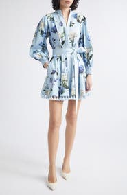 Alice + Olivia Lucy Floral Long Sleeve Minidress