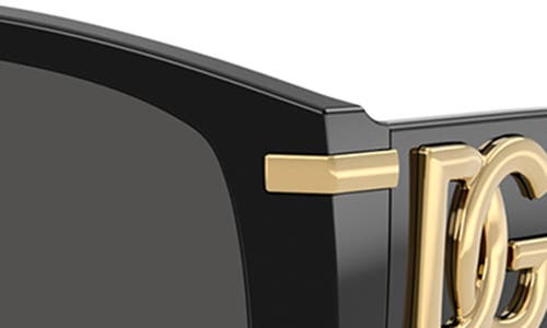 Dolce & Gabbana Dolce&gabbana 56mm Pilot Sunglasses In Black
