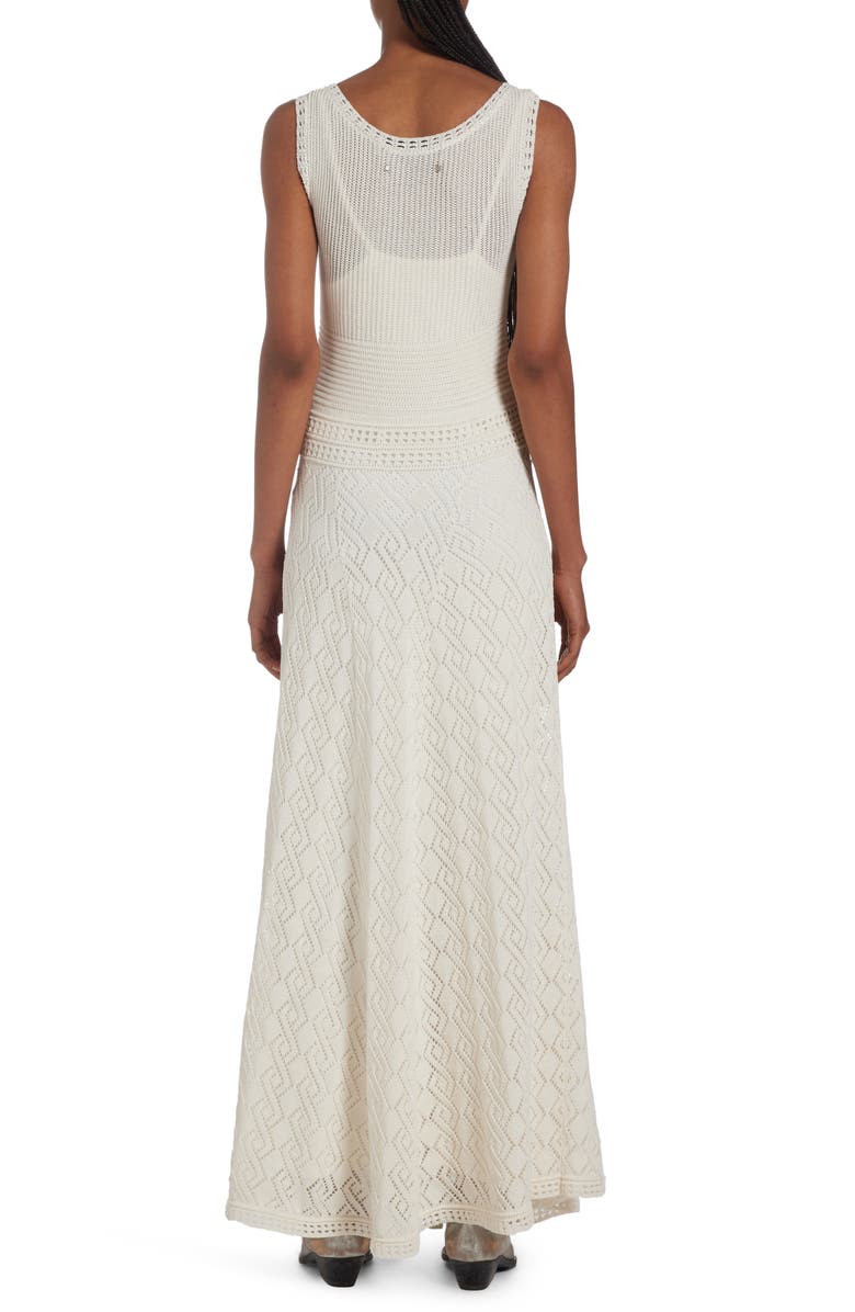 Golden Goose Sleeveless Pointelle Maxi Sweater Dress, Alternate, color, 