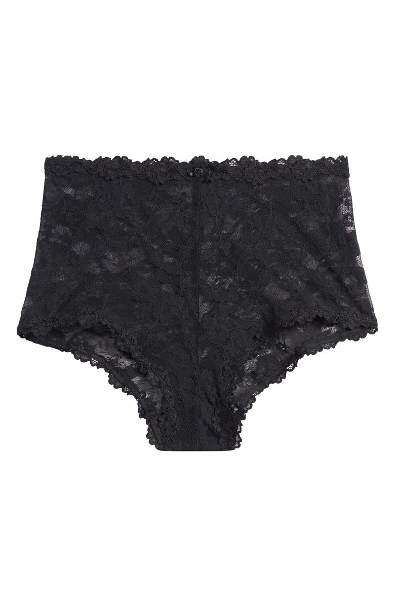 SKIMS Stretch Lace Boy Short, Alternate, color, Soot