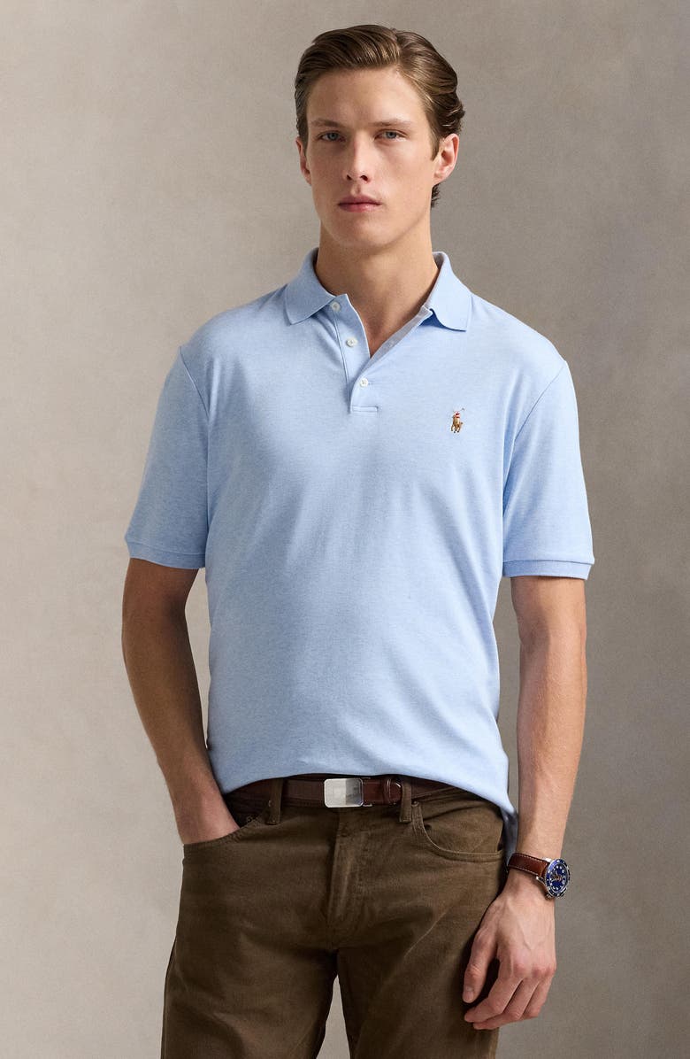 Polo Ralph Lauren Classic Fit Solid Blue Cotton Jersey Polo, Alternate, color, 