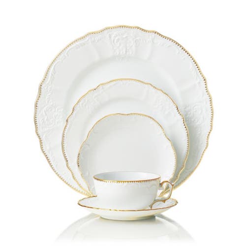 Anna Weatherley Simply Anna Gold Pasta Plate In White/gold