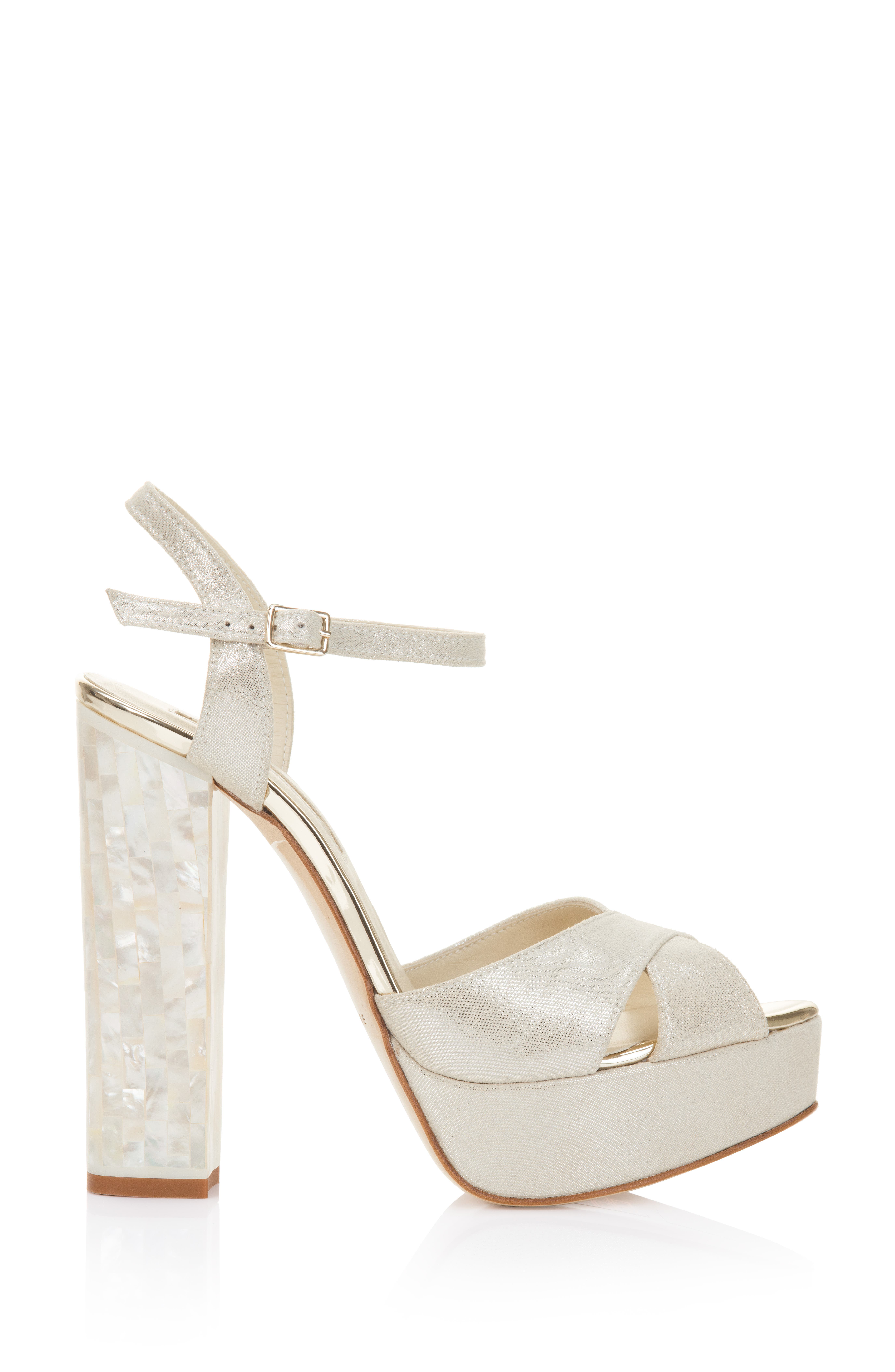 Freya Rose Bonnie - Pearl Heel Sandal, Main, color, Ivory
