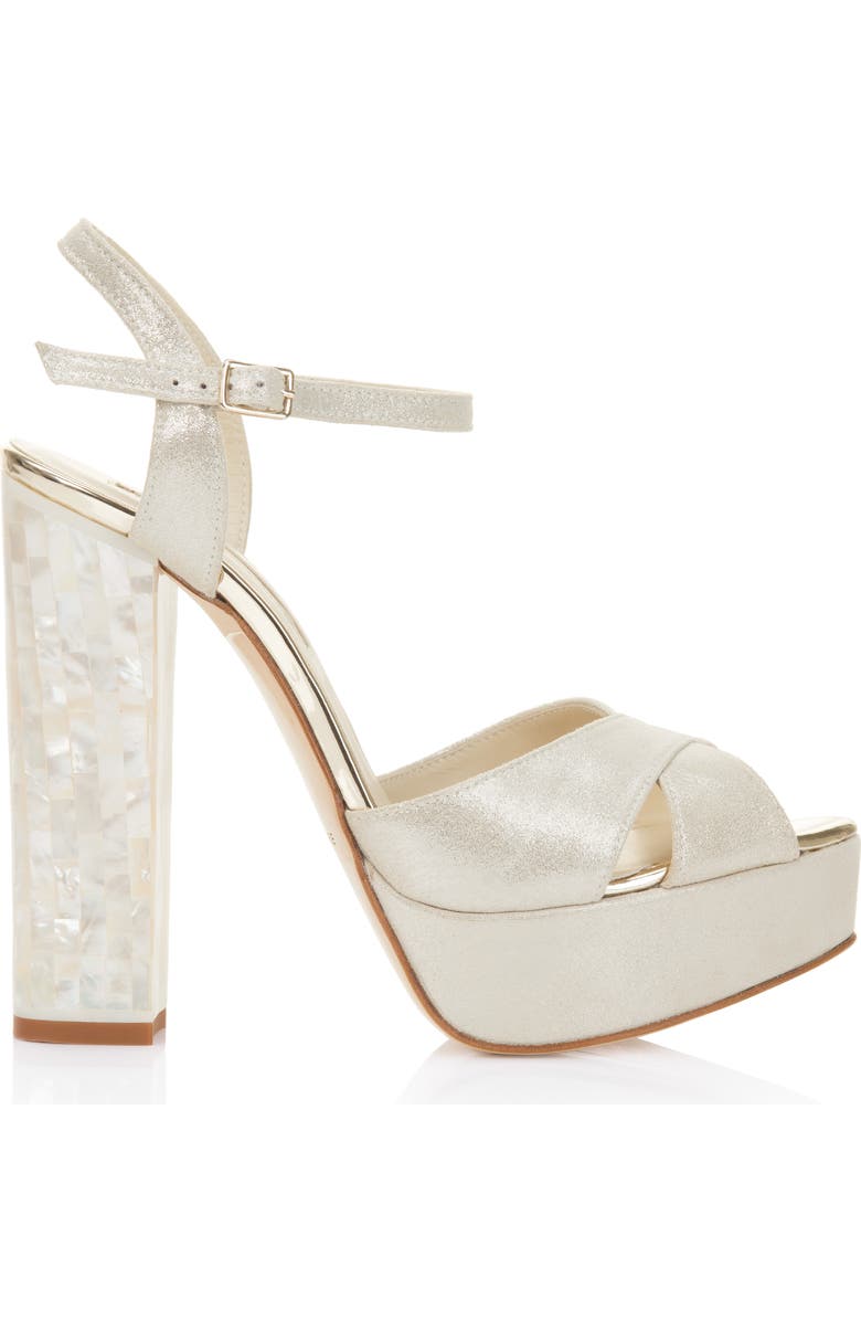 Freya Rose Bonnie - Pearl Heel Sandal, Main, color, Ivory