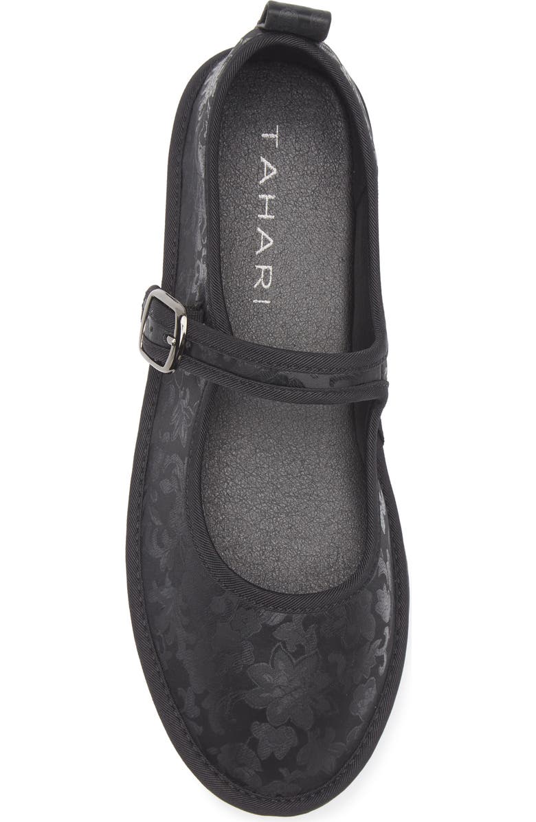 Tahari Jacquard Satin Mary Jane Flat, Alternate, color,