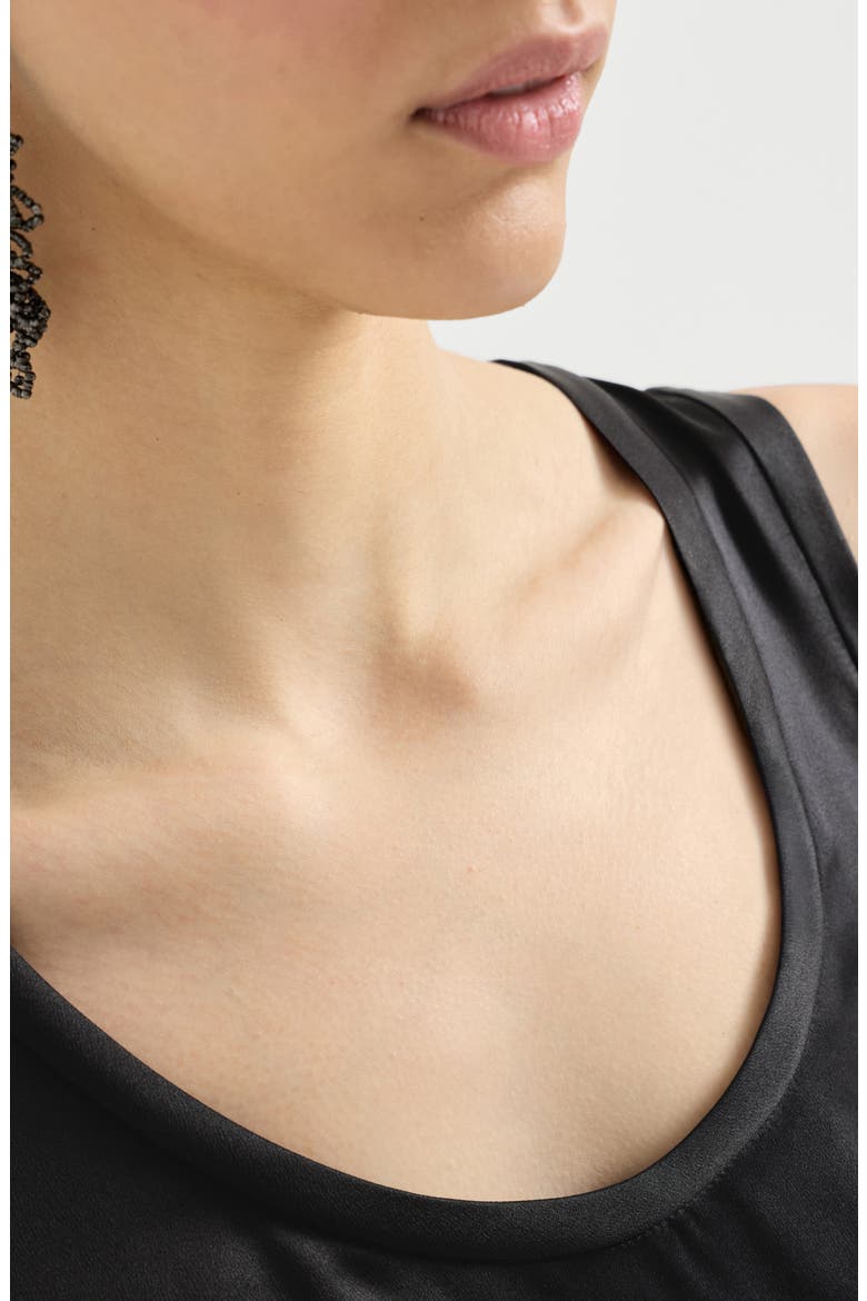 Satin top, Alternate, color, Black