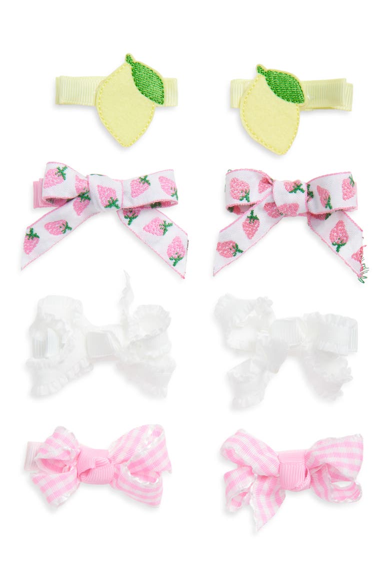 Kids' Assorted 8-Pack Bow & Clips Set, Main, color, PINK MULTI