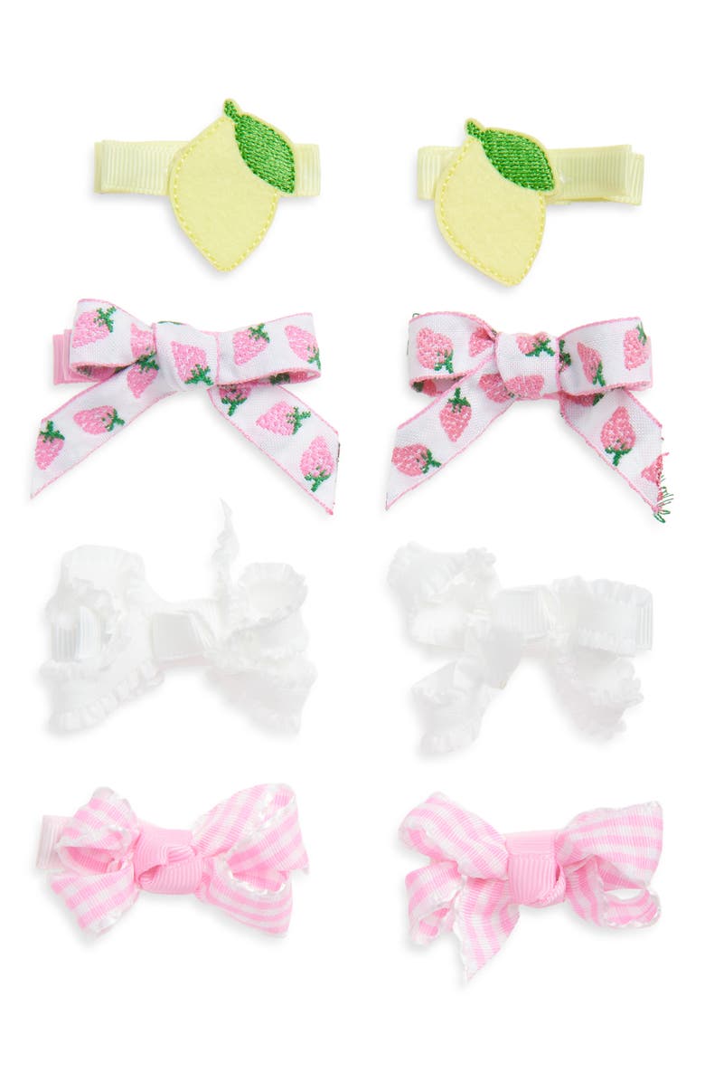 Capelli New York Kids' Assorted 8-Pack Bow & Clips Set, Main, color, Pink Multi