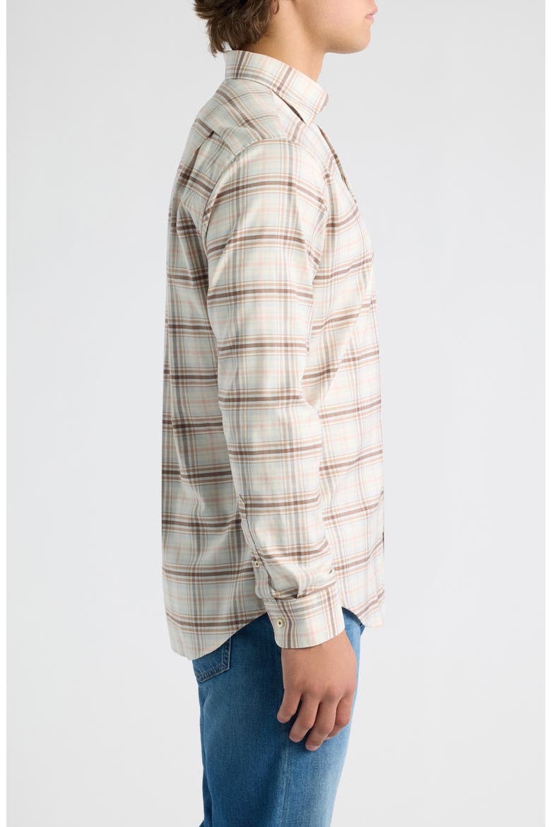 Palisades Plaid Stretch Cotton Shirt, Alternate, color, CORK