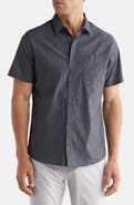 TravisMathew Lava Cone Microprint Button-Up Shirt