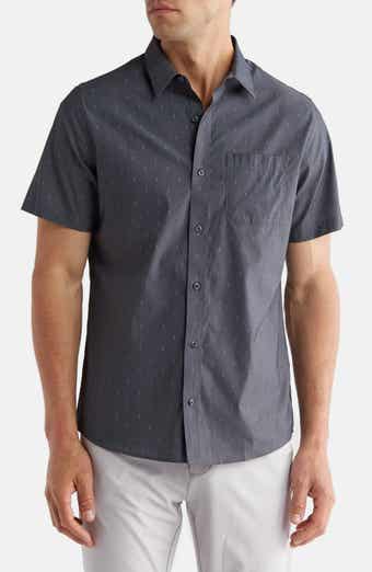 TravisMathew Lava Cone Microprint Button-Up Shirt