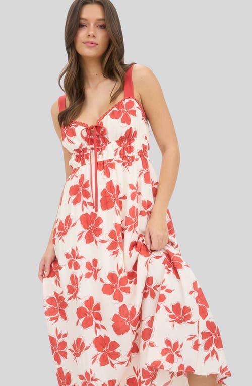 BLU PEPPER BLU PEPPER FLORAL MIDI SUNDRESS