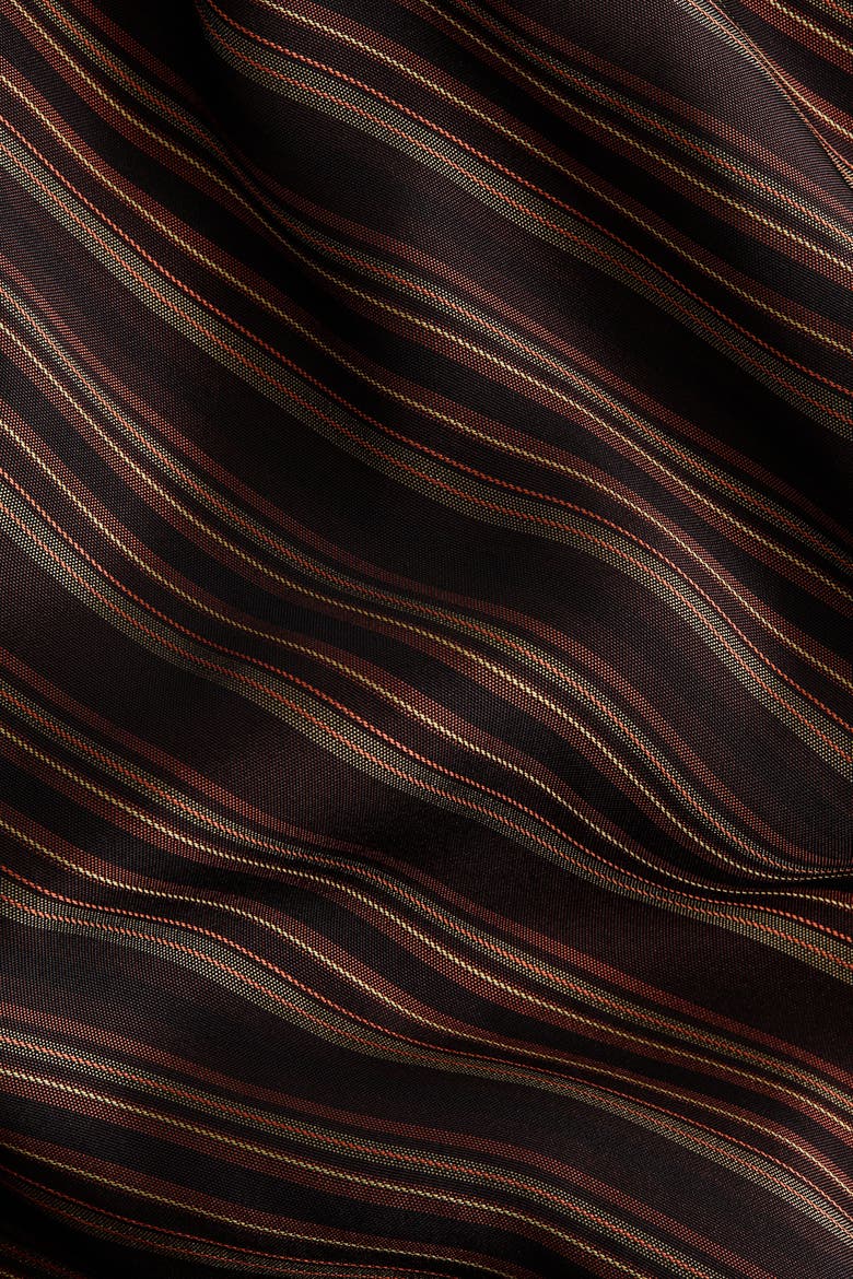 Jacquard-weave Wrap Top, Alternate, color, Dark brown/bright orange