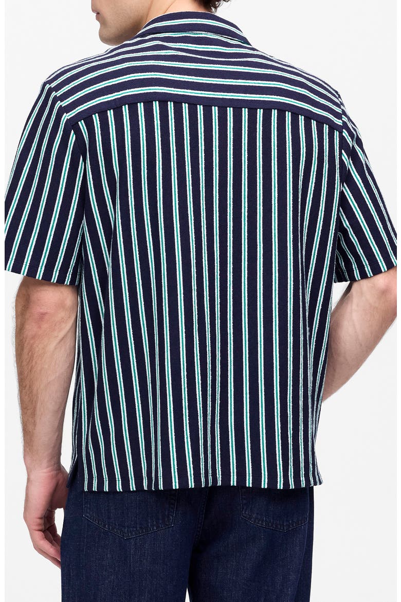 The Textured Knit Camp Shirt, Alternate, color, JUNIPER BERRY