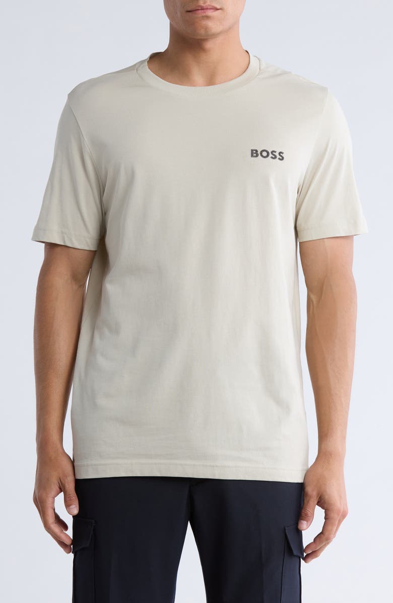 BOSS Logo Graphic T-Shirt, Main, color, Light Beige