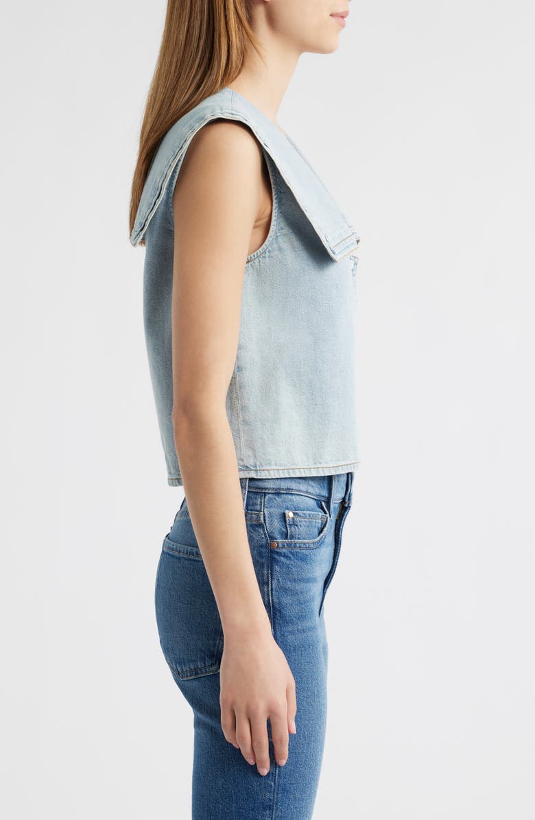 FRAME The Yacht Denim Sleeveless Top, Alternate, color, Attention
