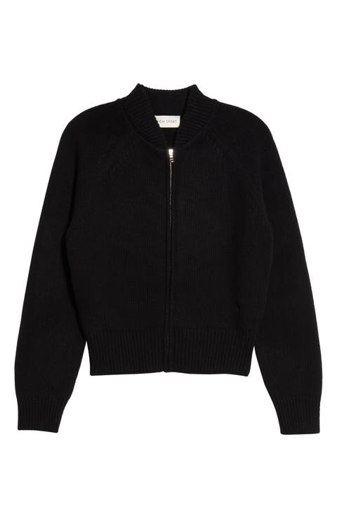 Velma Zip Up Cotton & Cashmere Knit Jacket