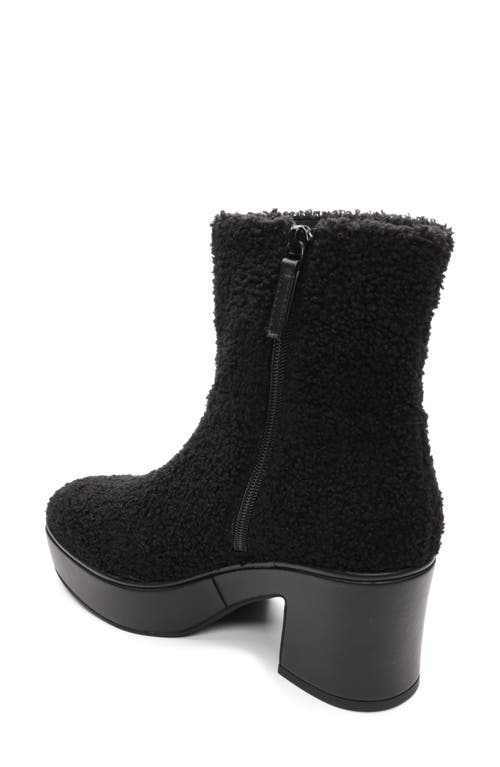 Sanctuary Emmet Faux Shearling Platform Bootie In Black