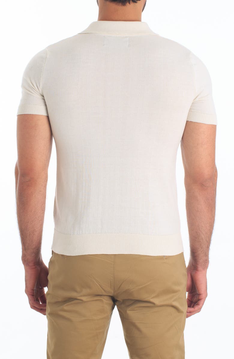 Jared Lang Pima Cotton Polo Sweater, Alternate, color, White