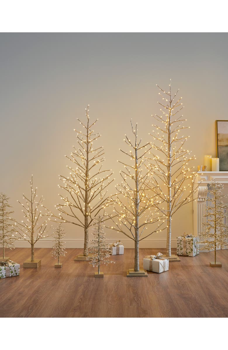 Balsam Hill Champagne Glitter LED Tree, Alternate, color, 