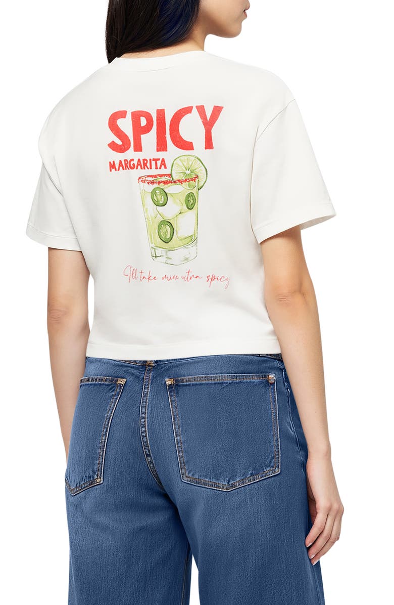 Wildfox Jamie Spicy Marg Graphic T-Shirt, Alternate, color, Snow White