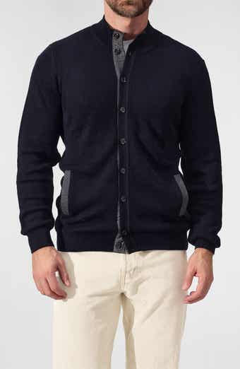 STUDIO GARNET LOS ANGELES Merino Wool Rib Cardigan Sweater