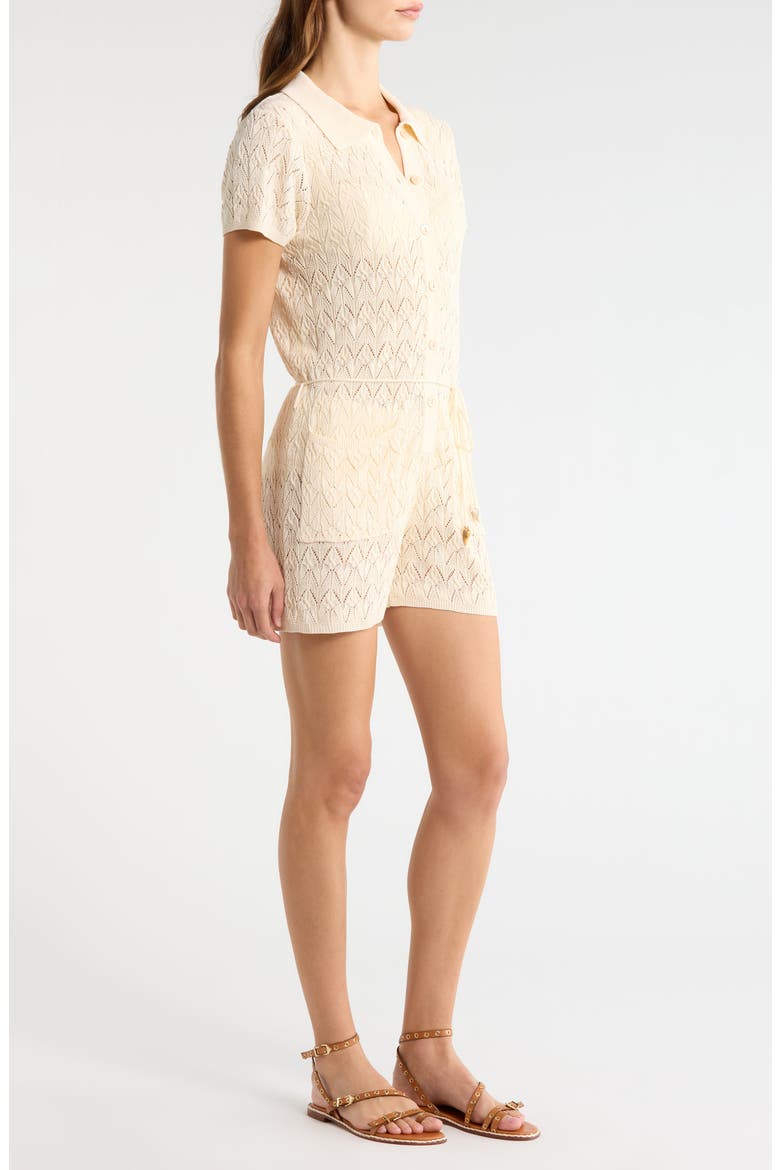 Pointelle Cover-Up Sweater Romper, Alternate, color, NATURAL