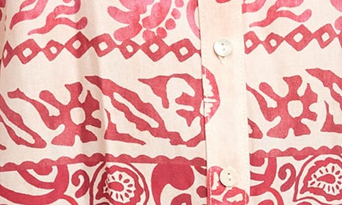 FIFTEEN TWENTY FIFTEEN TWENTY RILYN BORDER PRINT BUTTON-UP SHIRT