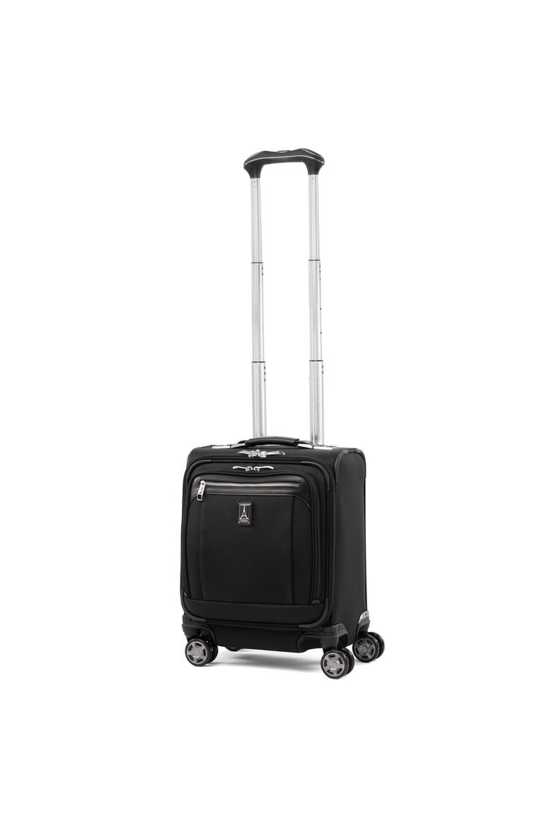 Platinum Elite 16" Underseat Spinner Tote Bag with USB Port, Alternate, color, Shadow Black