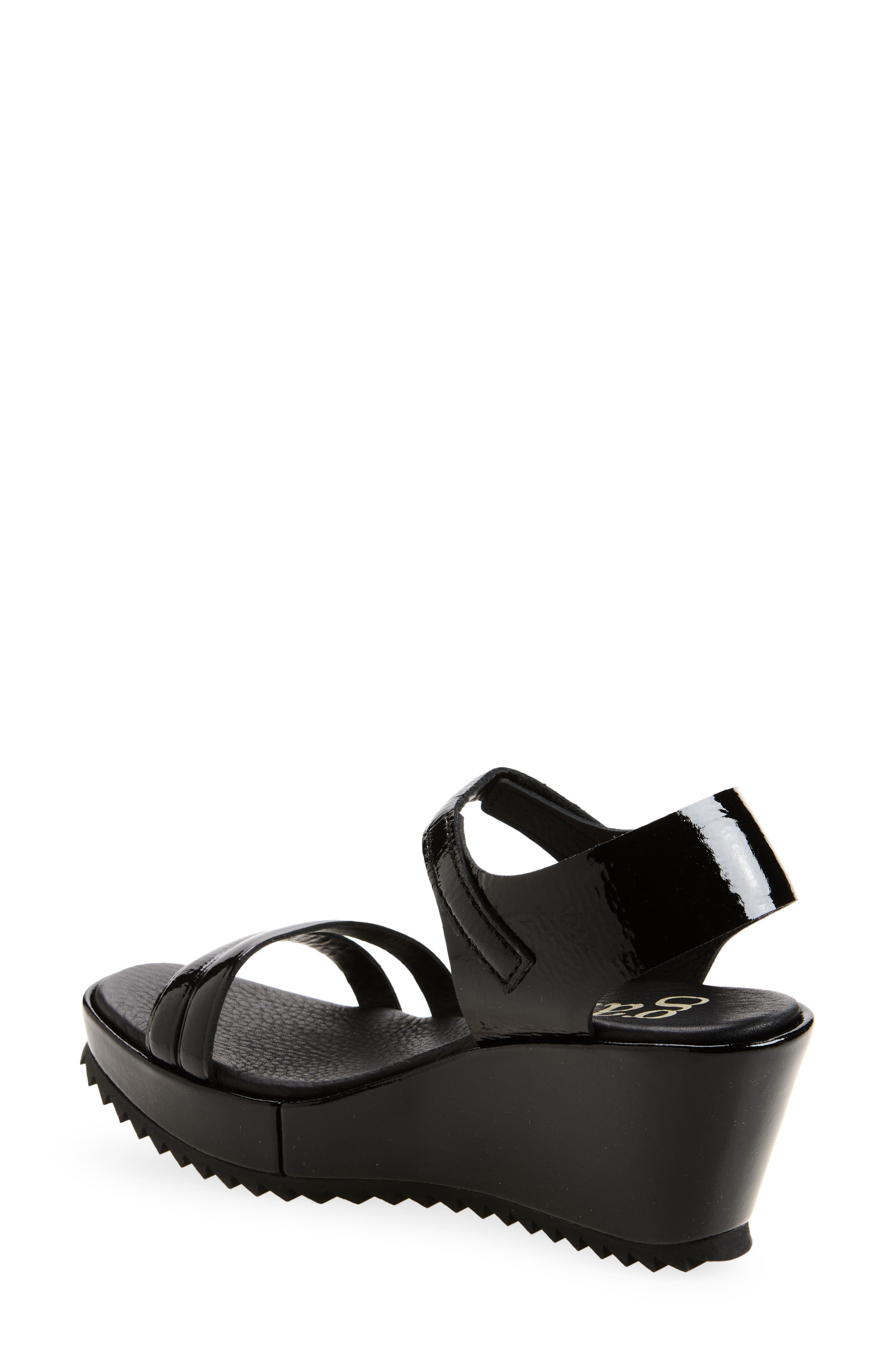 Pedro Garcia Francisca Platform Wedge Sandal, Alternate, color, Black