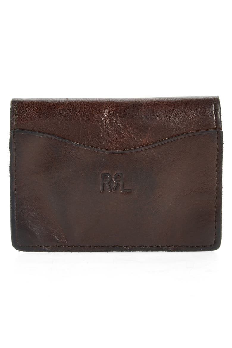 Leather Wallet, Alternate, color, DARK BROWN