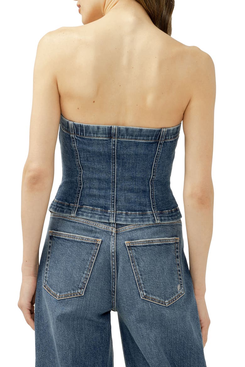 Denim Corset Top, Alternate, color, SPARKLER