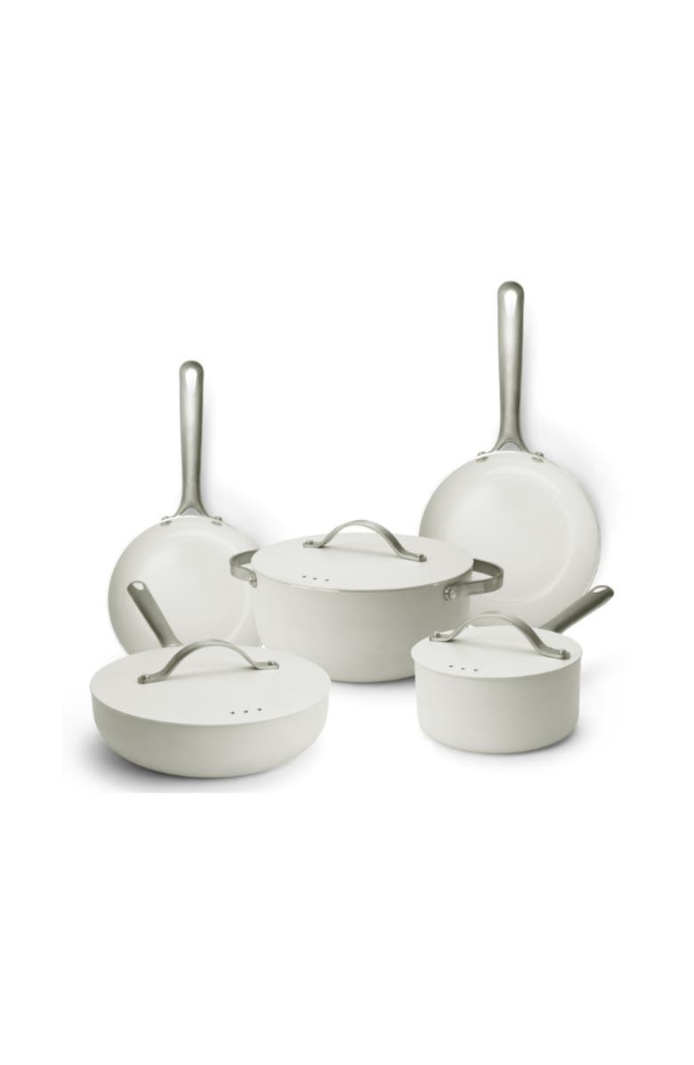 Alva Mobi 8-Piece Nonstick Cookware Set, Main, color, Cannoli Cream