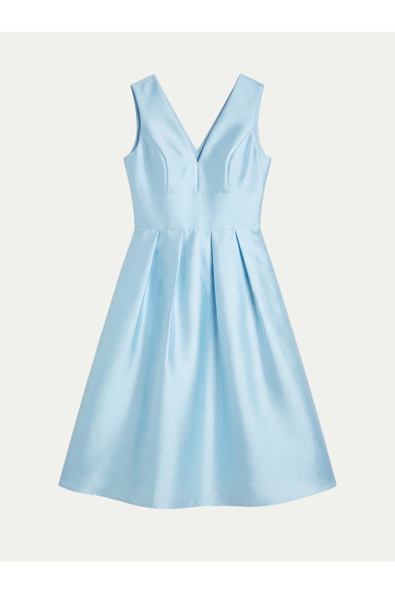 Structured Twill Midi Bridesmaid Dress, Alternate, color, Pale Blue