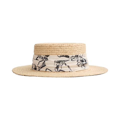 "La Isla" Straw Hat with Ribbon Band