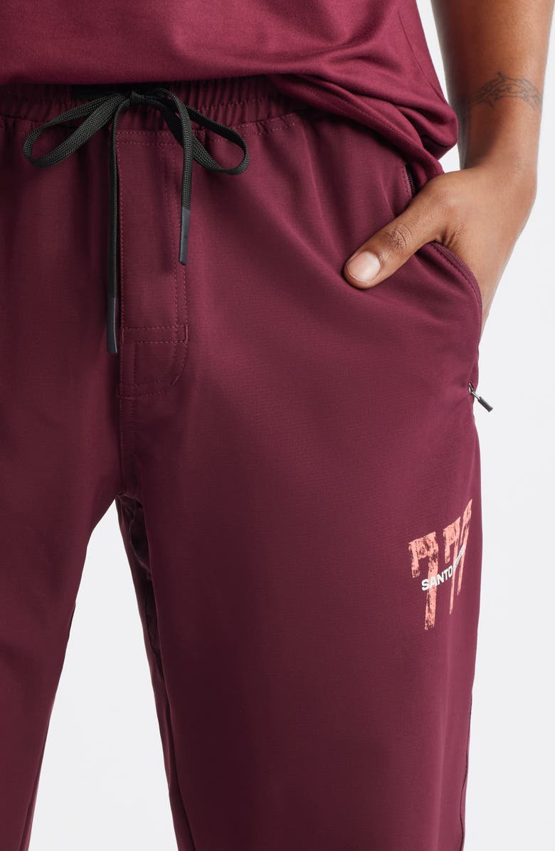 SANTO STUDIO Tempo 777 Enjoy Tech Joggers, Alternate, color, Merlot