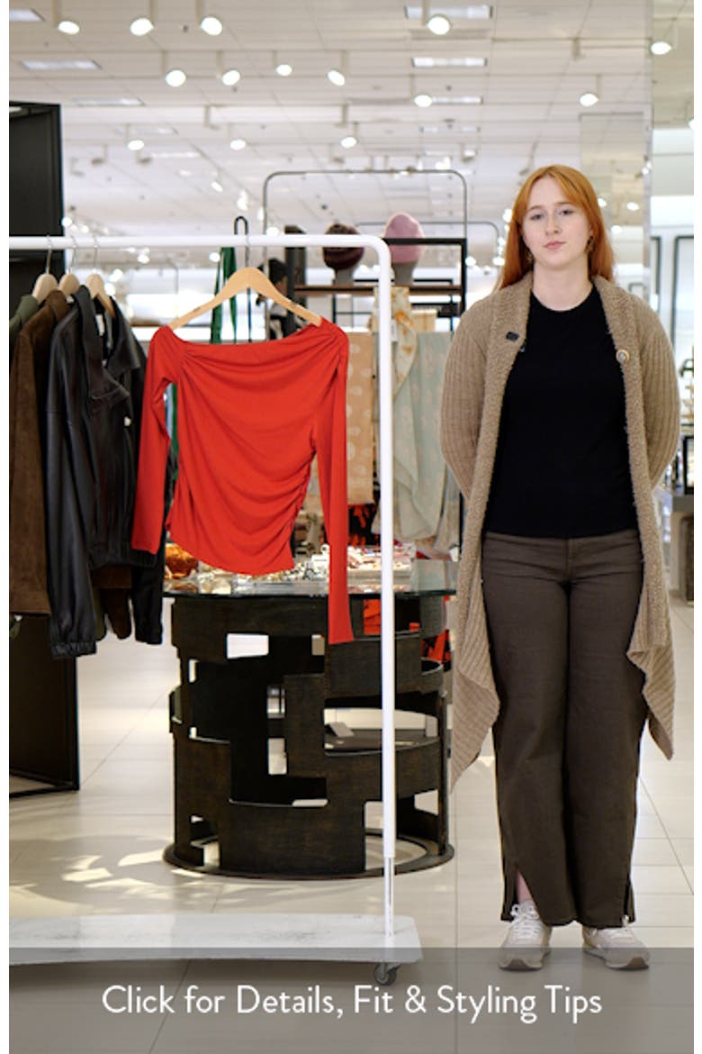 Ronnie Ruched One-Shoulder Long Sleeve Top video