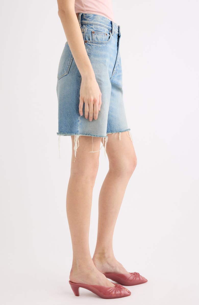 Chloé Cutoff High Waist Denim Shorts, Alternate, color, Softy Blue