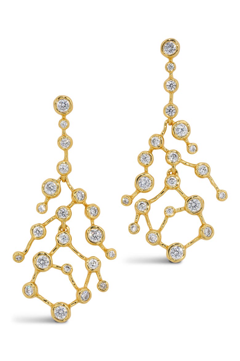 Asterales Celestial Cubic Zirconia Drop Earrings, Main, color, STONES