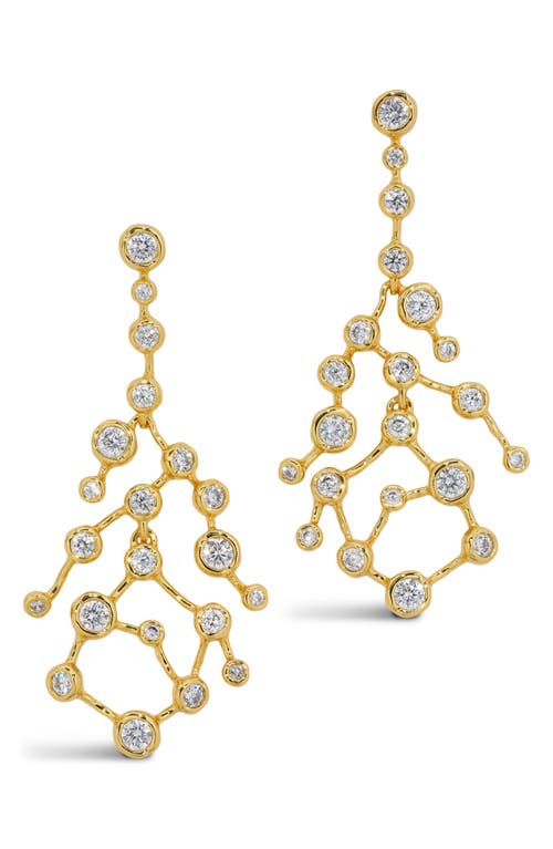 Alexis Bittar Asterales Celestial Cubic Zirconia Drop Earrings In Gold
