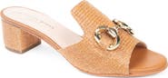patricia green Harlow Horsebit Block Heel Slide Sandal