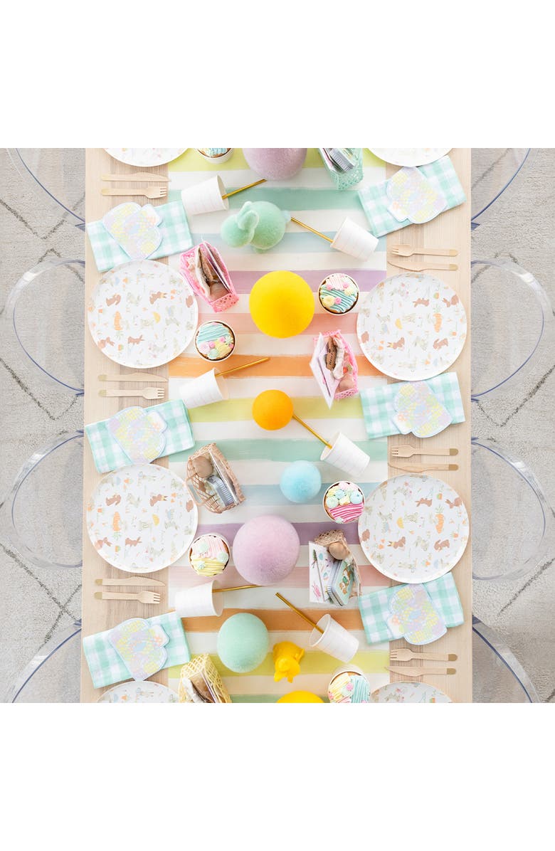 Daydream Society Bunnies In The Garden Basket Large Napkins, Alternate, color, Asssorted Pre-Pack