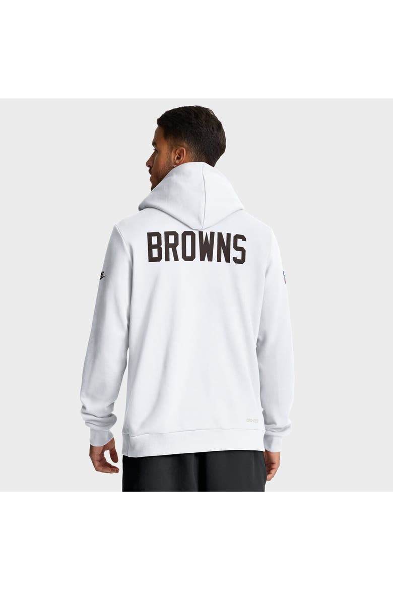 Men's Nike White Cleveland Browns Sideline Standard Issue Alt 2 Dri-FIT Hoodie, Alternate, color, White