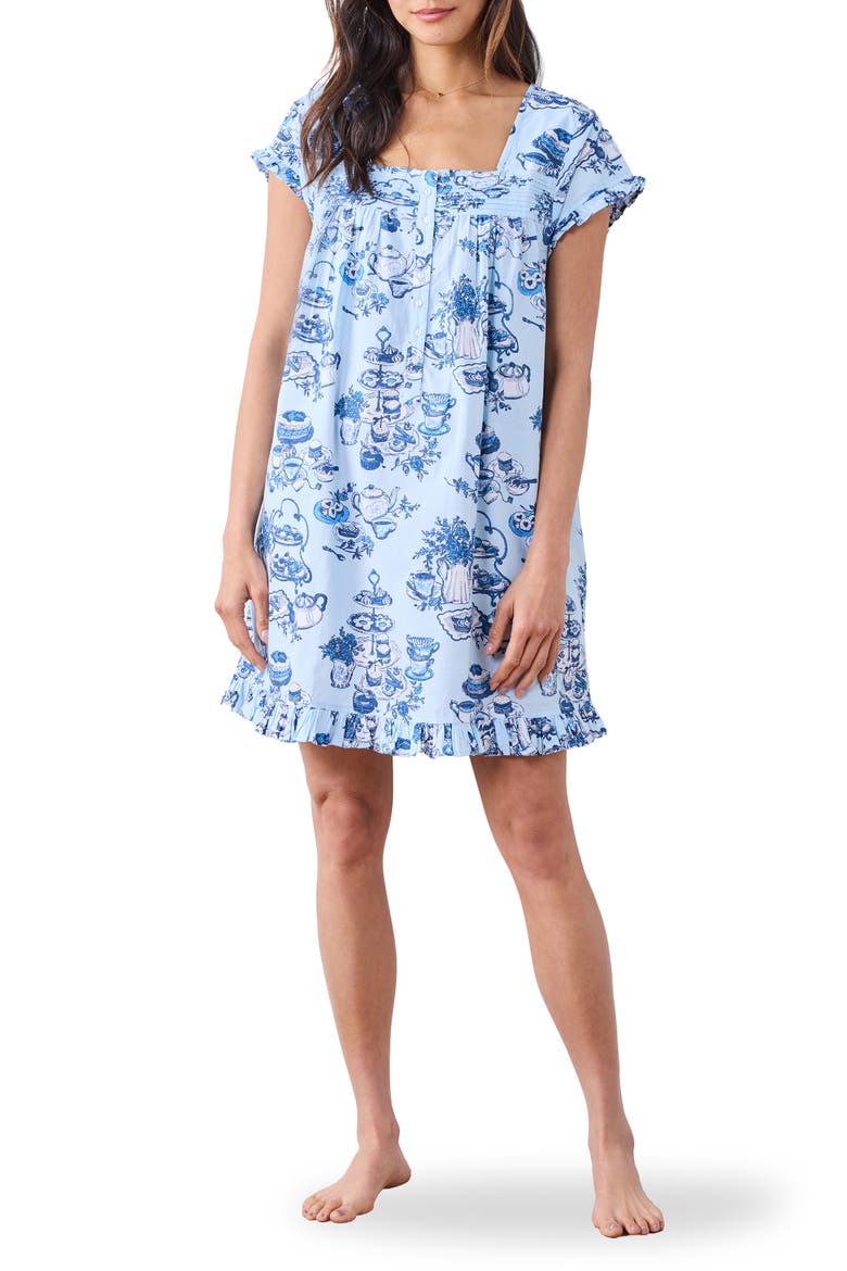 Organic Cotton Nightgown, Main, color, NOTTING HILL BLUE
