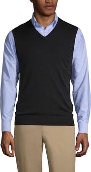 Lands' End School Uniform  Cotton Modal Fine Gauge Sweater Vest